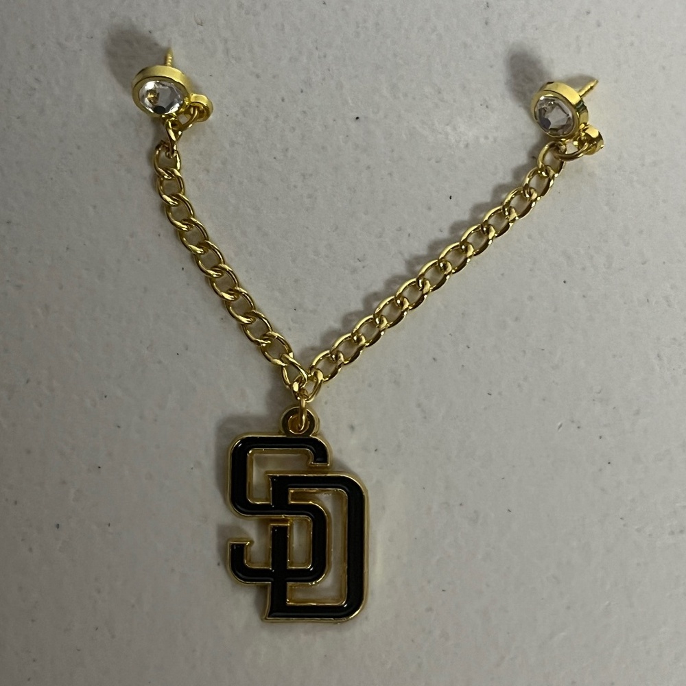New Era San Diego Padres Logo Hang Hat Pin Chain Hatpin Pins Streetwear Hats